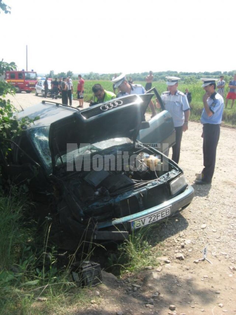 Mașina implicată în accident