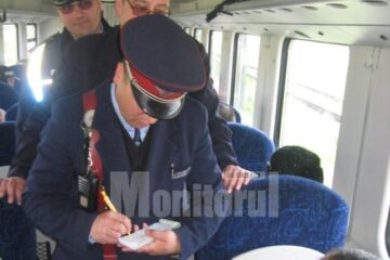Călătorii care nu aveau bilete, suprataxați în tren