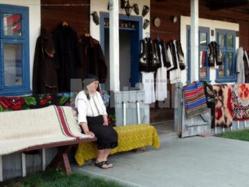 Ana Magopăț așteptând vizitatori