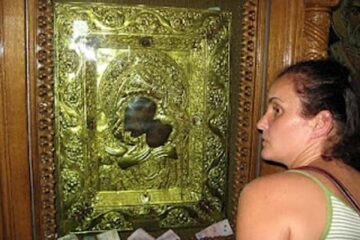 Icoana Făcătoare de Minuni a Maicii Domnului de la Mănăstirea Nămăești. Foto: ONDIANA