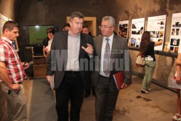 Ion Lungu și Cătălin Nechifor într-un tur al Uzinei de apă