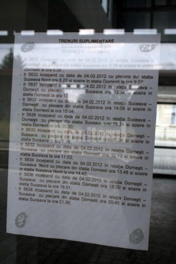 Prin Gara Rădăuți nu a mai trecut nici un tren de jumătate de an