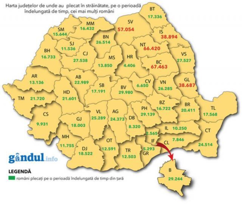 57.054 de suceveni au plecat peste hotare pe o perioadă îndelungată de timp