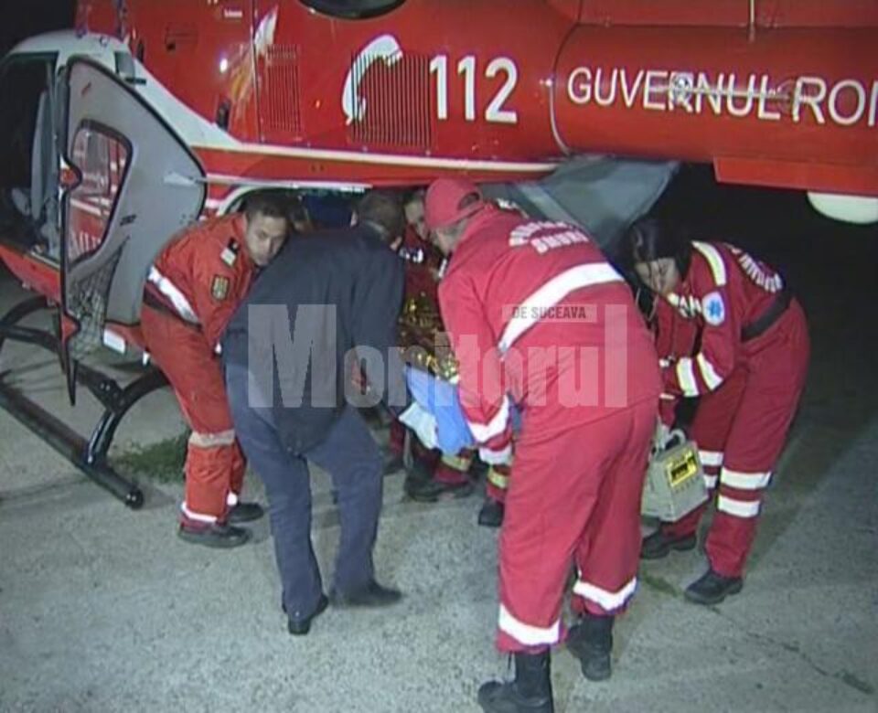 Băiatul a fost preluat de un elicopter SMURD și transportat la Spitalul de Copii „Grigore Alexandrescu” din București