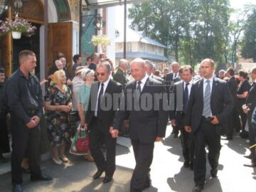 Președintele României a ținut să fie prezent la funeraliile soției lui Gheorghe Flutur