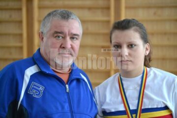 Antrenorul Doru Iftime, alături de Lăcrămioara Perijoc