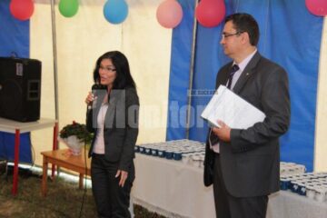 Elena Tudor, director în Ministerul Muncii, alături de președintele Asociației „Blijdorp” România, Ionel Ivan