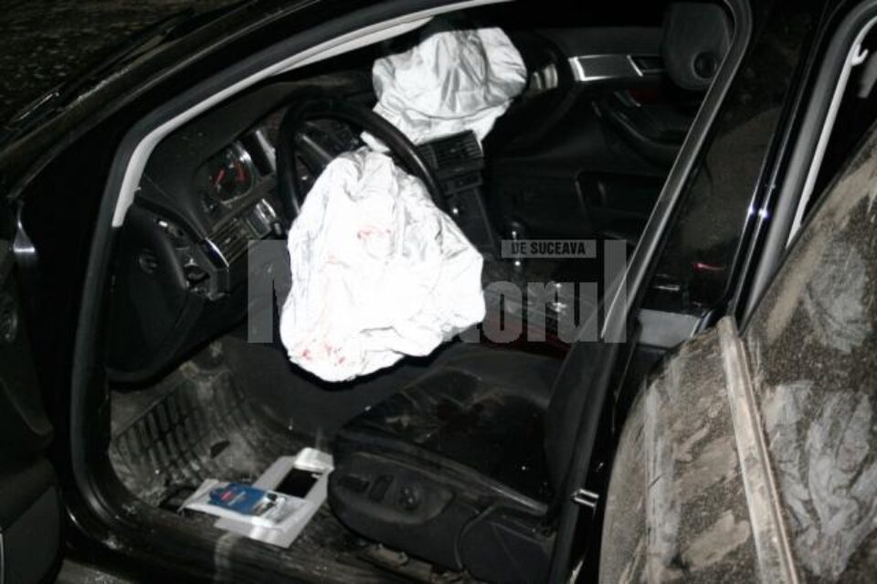 Mașina implicată în accidentul de la Zamostea
