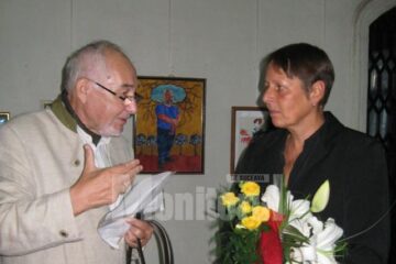 Criticul de arta Valentin Ciuca și Ella Shlosberg