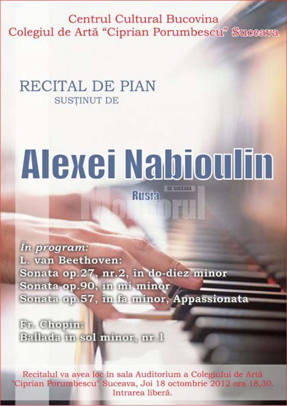 Recital extraordinar de pian