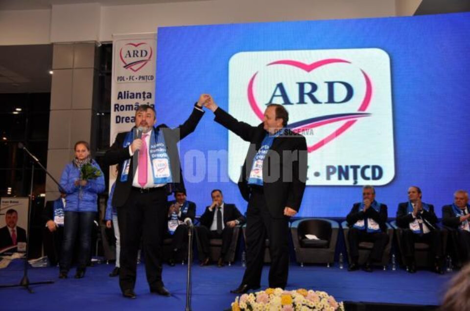 Ioan Bălan, alături de liderul PDL Suceava, Gheorghe Flutur