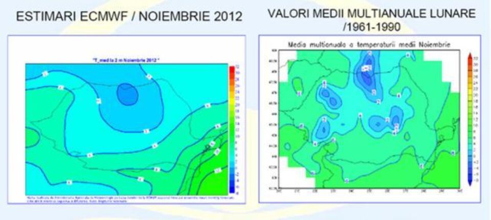 Prognoza meteo până în luna ianuarie