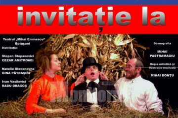 Actorii Teatrului „Mihai Eminescu” din Botoșani, pe scena Auditoriumului „Joseph Schmidt”