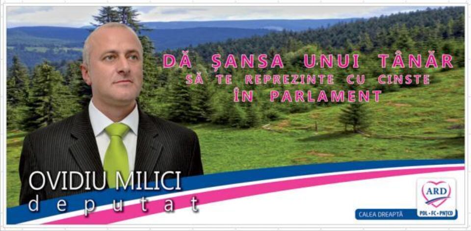Candidatul ARD pentru Colegiul Uninominal 9 – Zona Dornelor, Ovidiu Milici