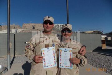 Cei doi jandarmi care s-au întors din misiunea din Afganistan