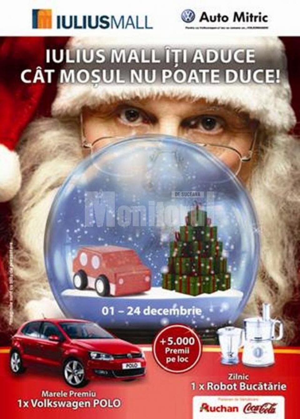 Sute de premii zilnice și un Volkwagen Polo, pentru cumpărătorii din Iulius Mall