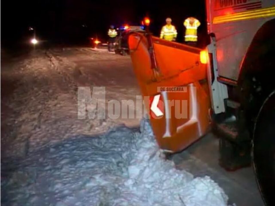 E 85, Suceava-Siret, blocat la prima răbufnire a iernii