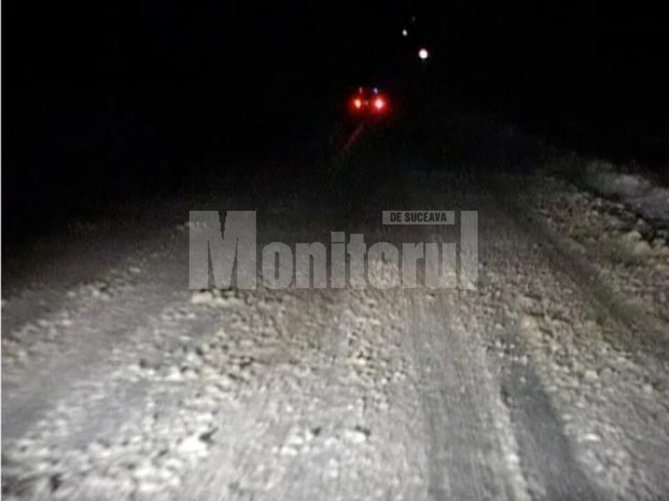 E 85, Suceava-Siret, blocat la prima răbufnire a iernii