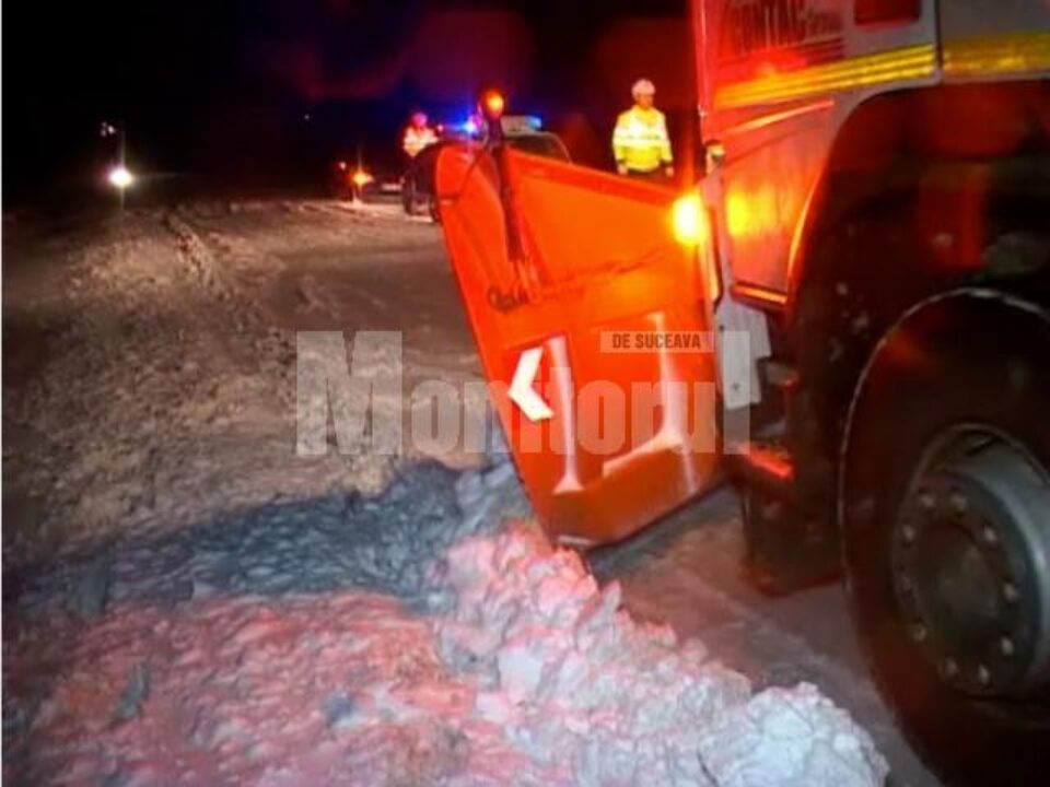 E 85, Suceava-Siret, blocat la prima răbufnire a iernii