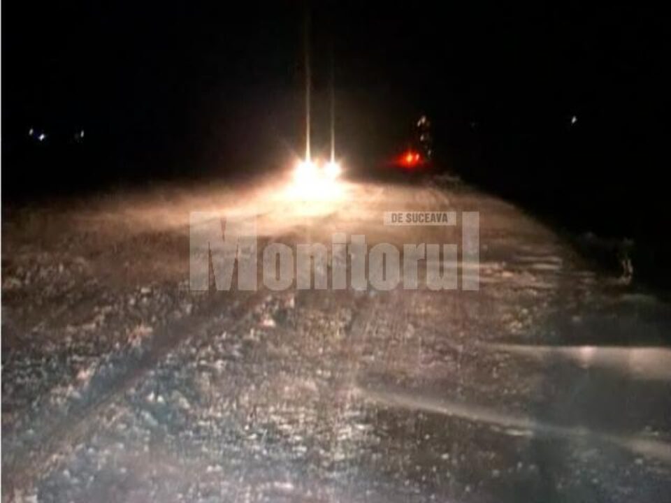 E 85, Suceava-Siret, blocat la prima răbufnire a iernii