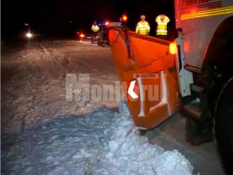 Prima ninsoare din acest an a paralizat traficul pe E 85, în zona Ratoș