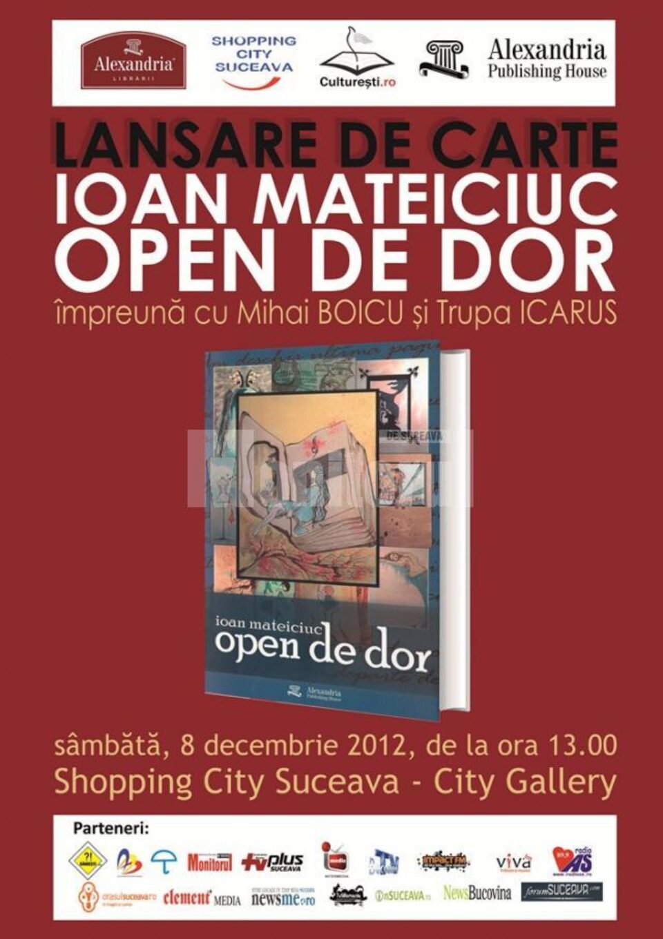 Lansarea volumului de versuri „Open de dor”