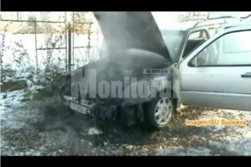 Pompierii, intervenție la o mașină care ardea în zona fostelor sere ILF