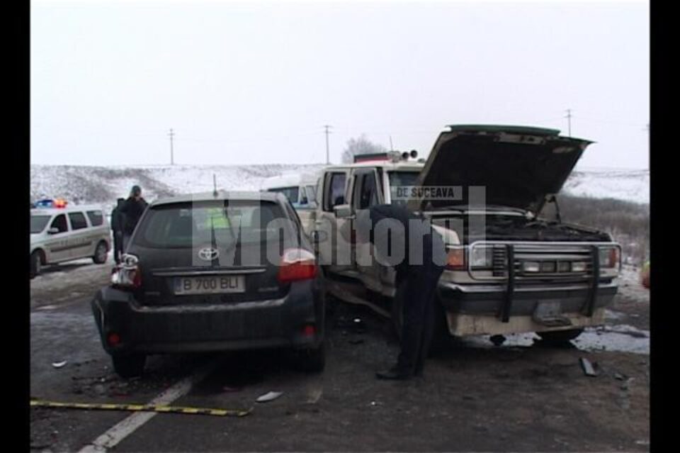 Drumul E 85, blocat mai bine de o oră după un accident în lanț la Pătrăuți