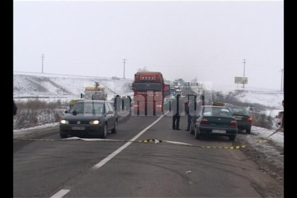 Drumul E 85, blocat mai bine de o oră după un accident în lanț la Pătrăuți