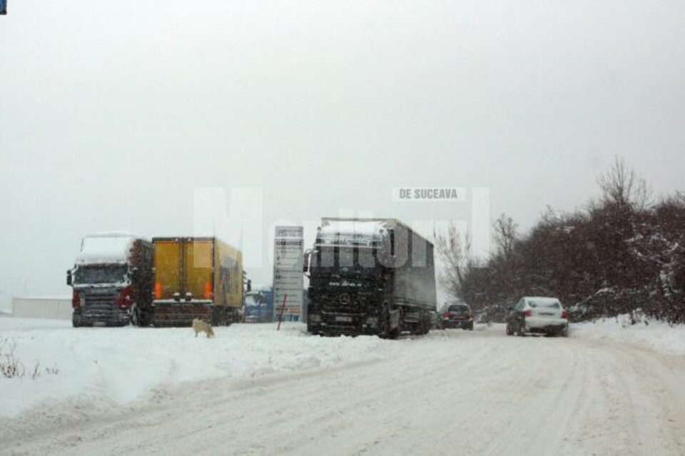 Tiruri blocate pe drumul care leagă Șcheia de Ițcani