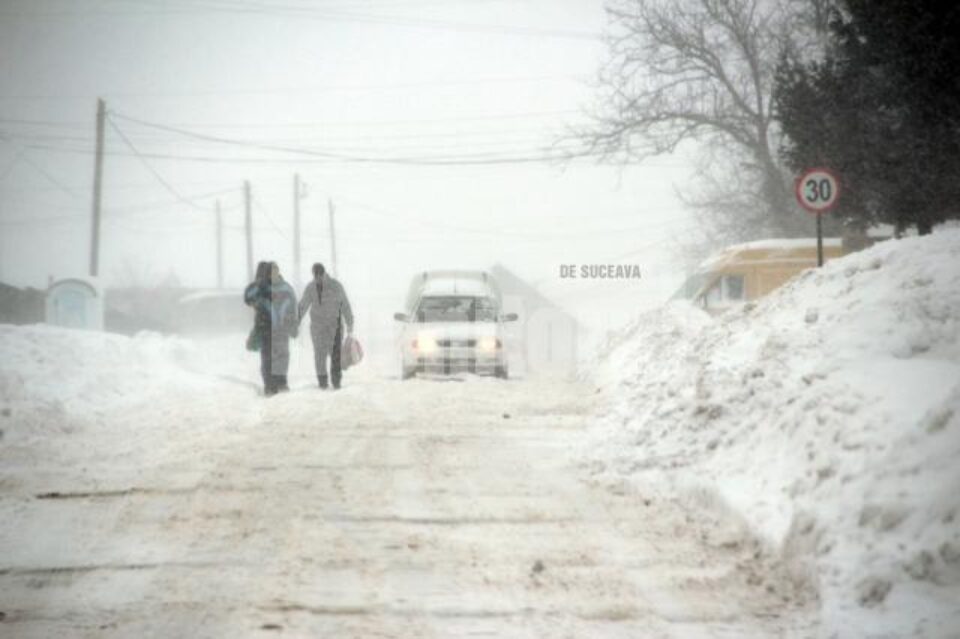 Vremea cu temperaturi extrem de scăzute, viscol și ninsoare a făcut victime în județul Suceava
