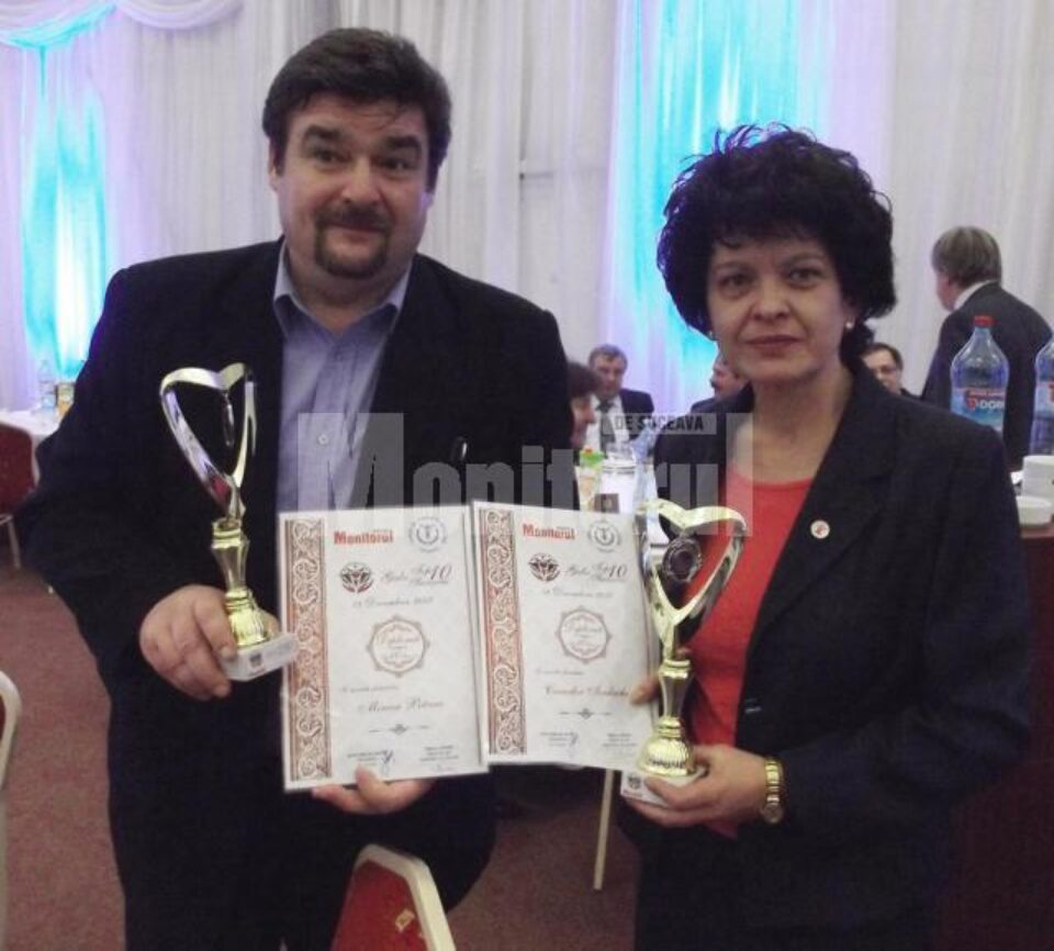 Mircea Petriuc și Camelia Iordache, premiați la Gala Top 10 Suceveni