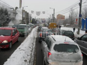 Trafic bară la bară în multe zone ale orașului