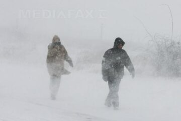 Avertizare de viscol până mâine. Foto: MEDIAFAX