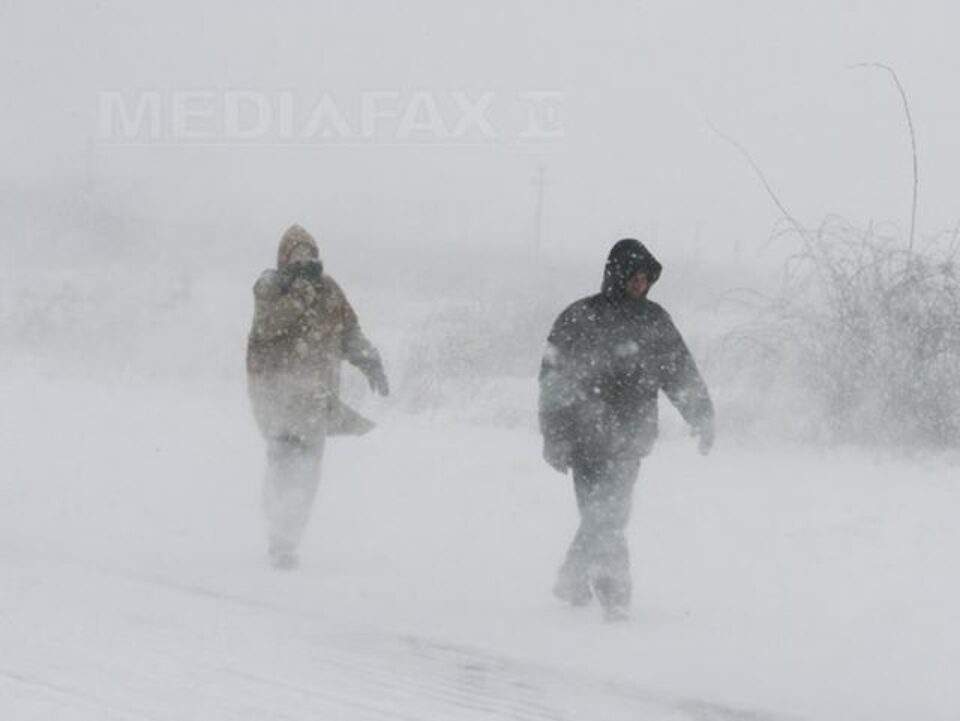 Avertizare de viscol până mâine. Foto: MEDIAFAX
