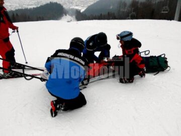 Jandarmii montani au acționat împreună cu lucrători ai formațiunilor Salvamont pentru acordarea primului ajutor