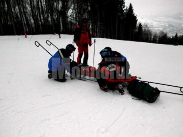 Jandarmii montani au acționat împreună cu lucrători ai formațiunilor Salvamont pentru acordarea primului ajutor