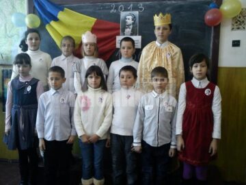 Festivitate dedicată lui Eminescu, la școala Călinești Enache