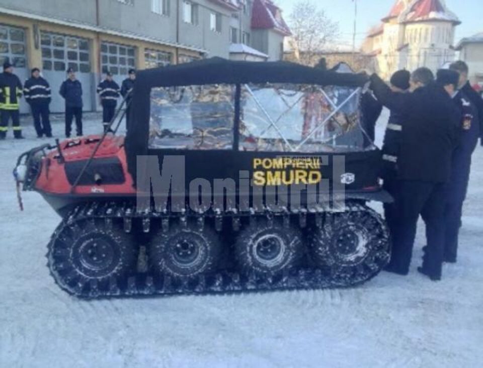 ISU Suceava ar putea primi o autospecială pe șenile pentru intervenții în zone periculoase