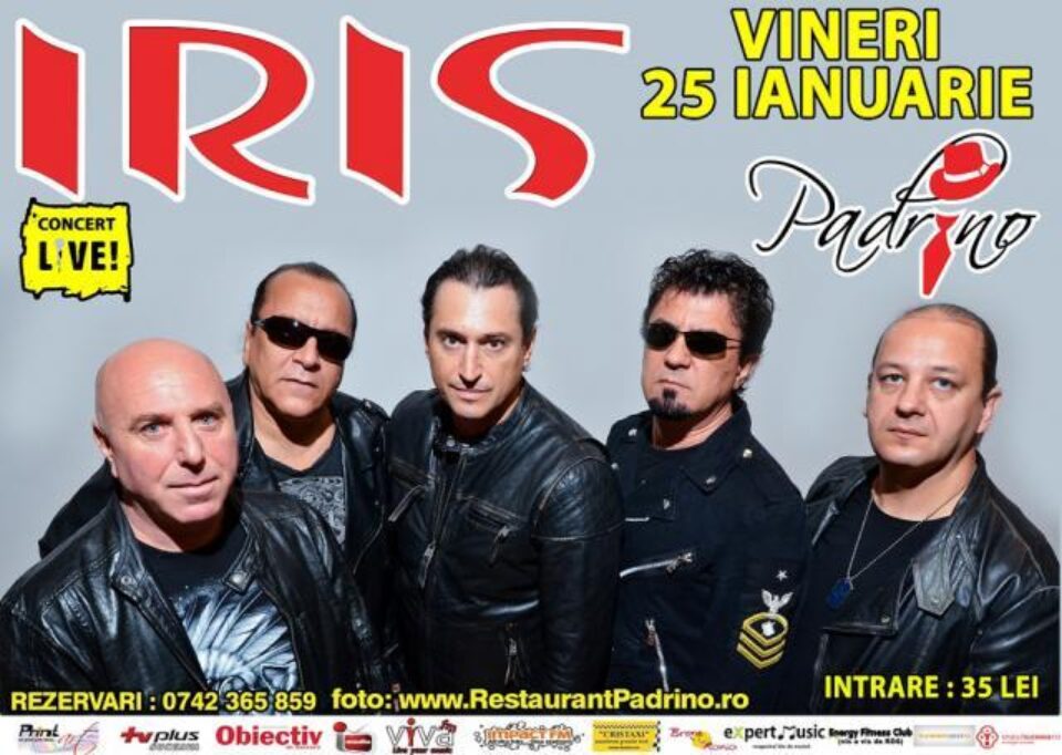 Concert cu trupa Iris în noua formulă, vineri, la Padrino