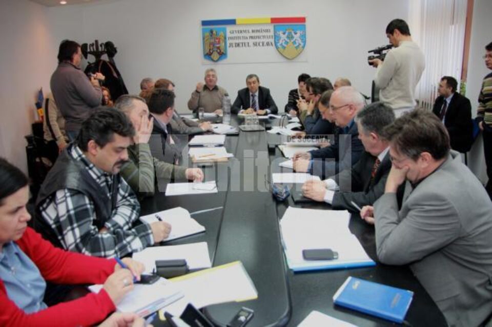 Ședința de ieri dimineață a Comisiei de Dialog Social a Prefecturii Suceava