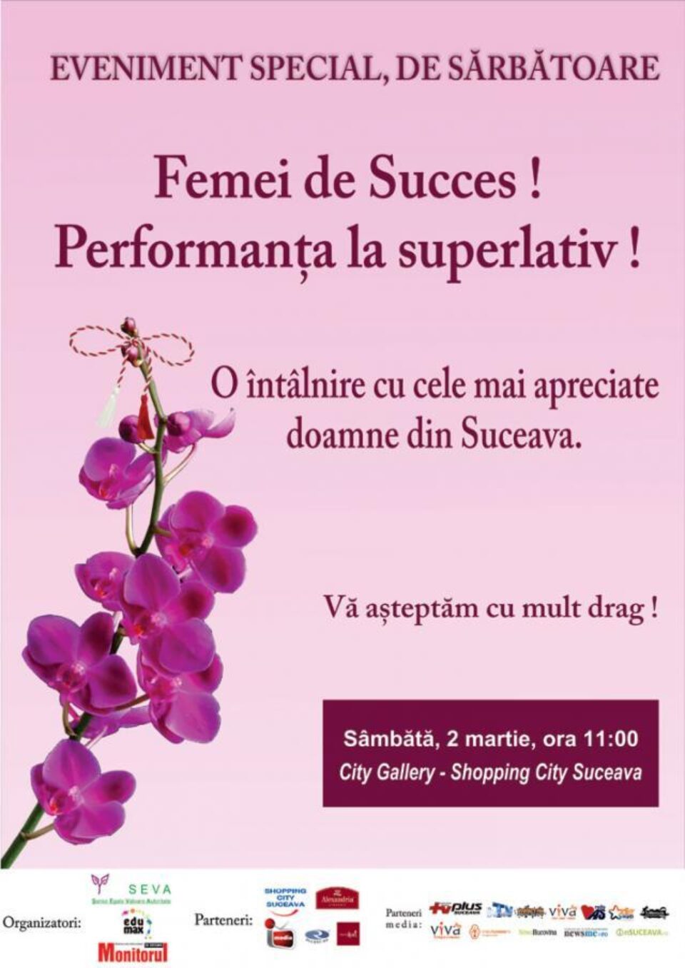 Sucevencele cu rezultate deosebite vor fi sărbătorite în cadrul evenimentului „Femei de succes! Performanță la superlativ!” Sucevencele cu rezultate deosebite vor fi sărbătorite în cadrul evenimentului „Femei de succes! Performanță la superlativ!”