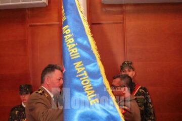 Actualul comandant al unității, colonelul Mugurel Anton, a primit steagul de identificare al CMJ Suceava