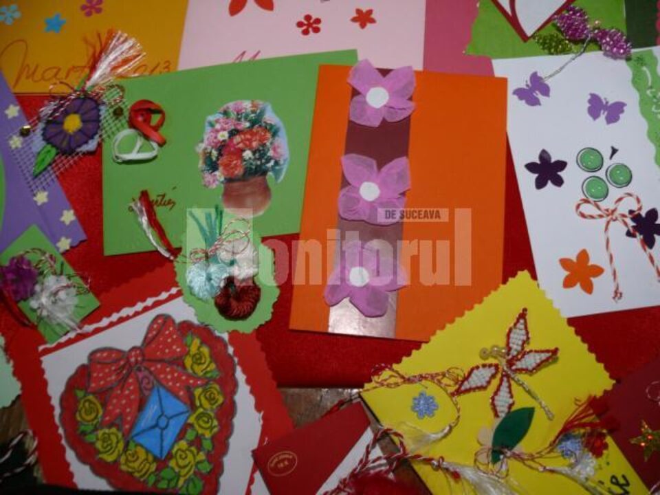 Vernisajul expoziției cu felicitări și mărțișoare eco realizată în cadrul celei de-a V-a ediții a Concursului național „Magia Mărțișorului”