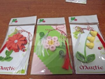 Minunate mărțișoare făcute de Cristina din hârtie sau din textile
