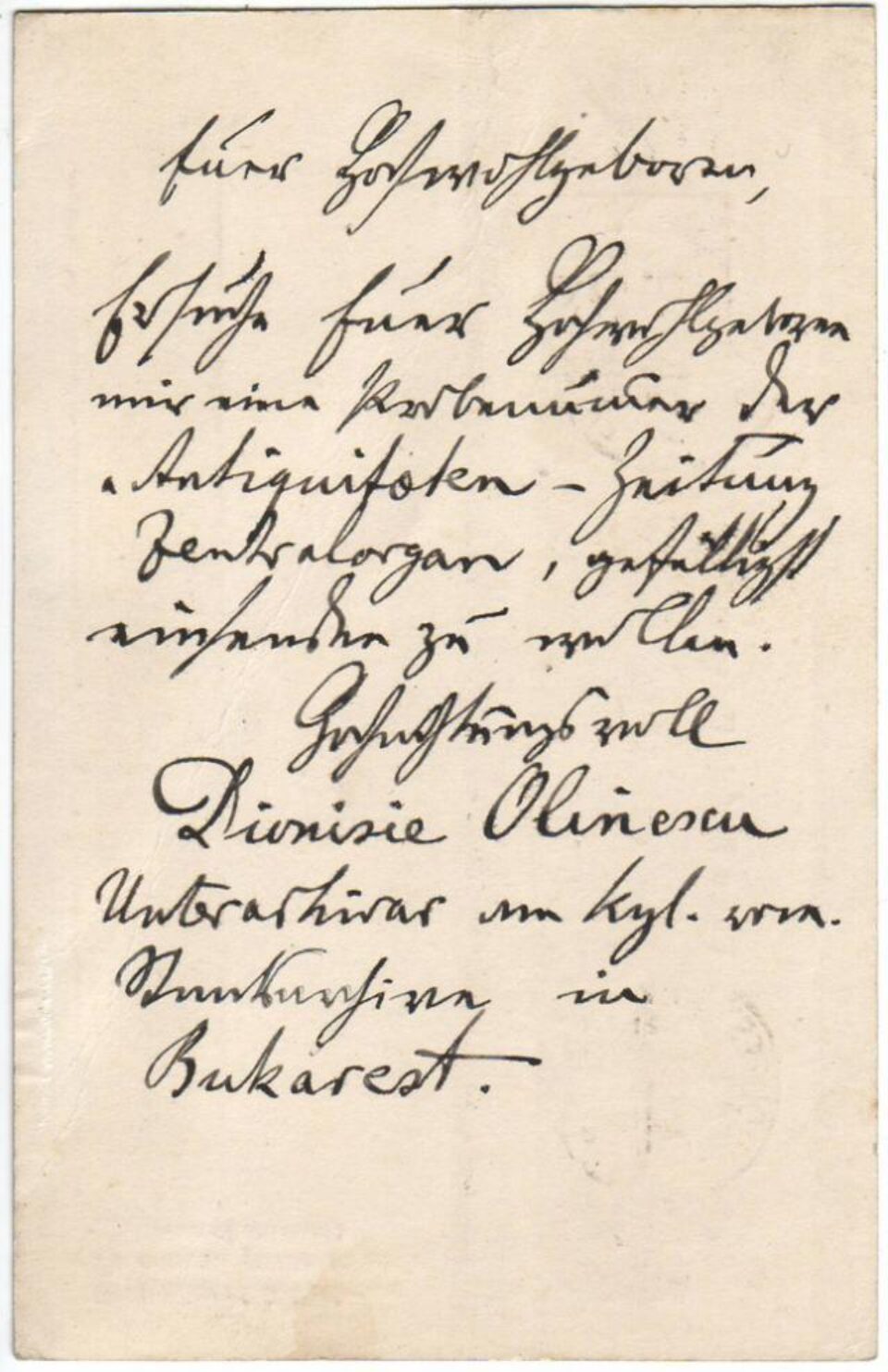 Un document inedit