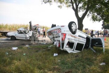 Imagini de la locul accidentului