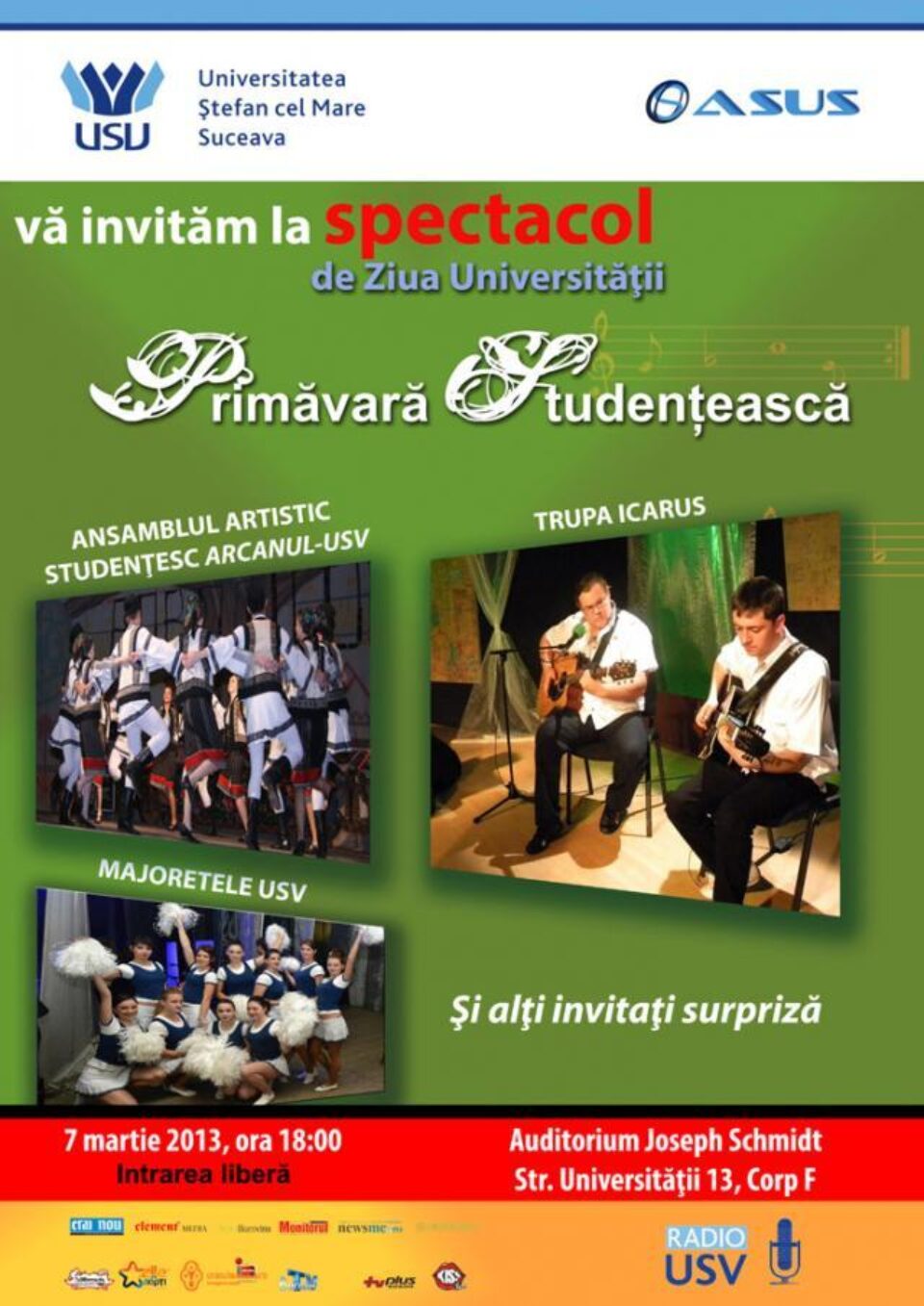 Universitarii suceveni celebrează 23 de ani de când Institutul de Învățământ Superior a devenit Universitatea „Ștefan cel Mare”
