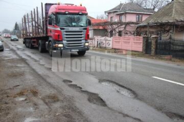 DN 2 E, în zona Cornu Luncii, o șosea pe care se circulă cu viteze mari iar gropile cresc riscul de accidente