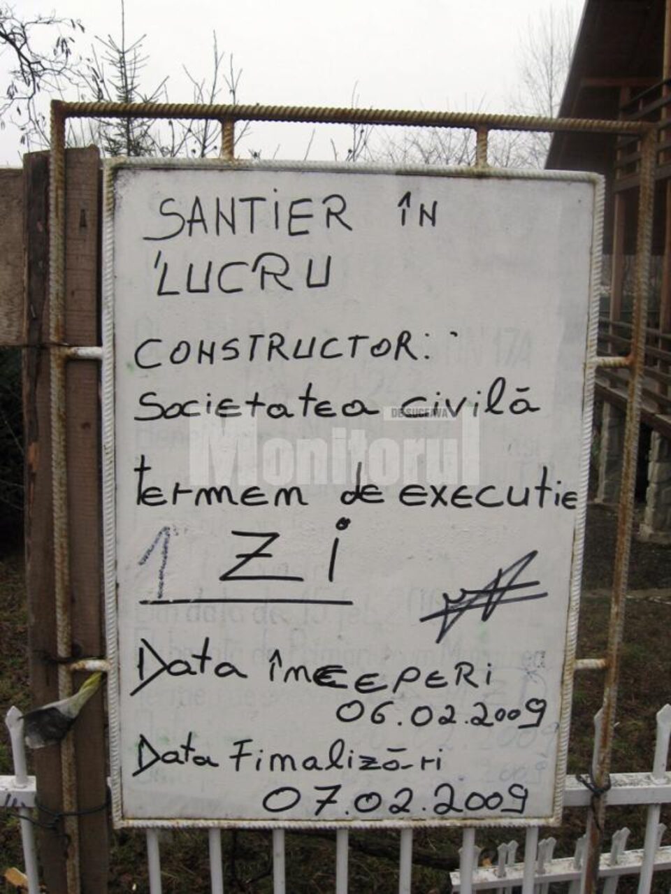 Șantier în lucru